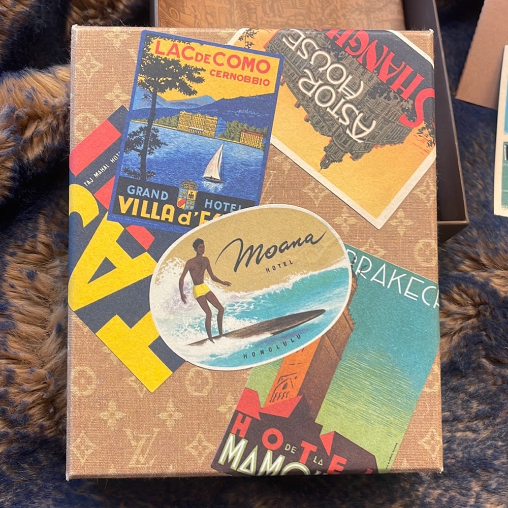 Authentic Louis Vuitton Postcards and box